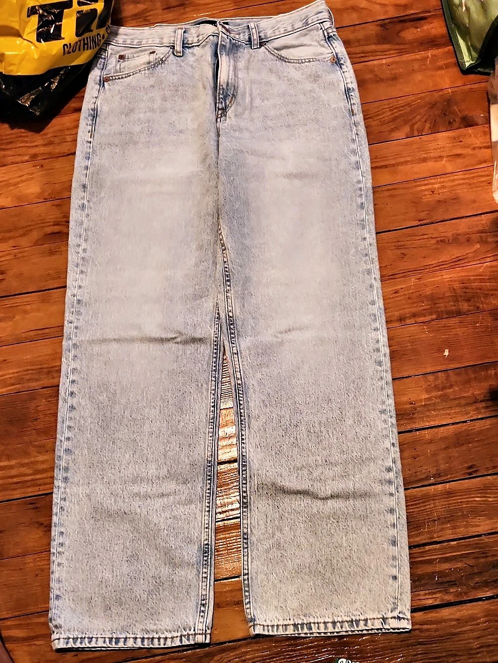Aeropostale High Rise Baggy in Blue Waist 8